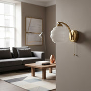 Curvona Bauhaus Milk Glass Wall Sconce - Minimalist Decor Upgrade